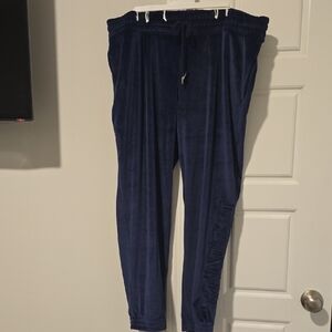 NWT-PINK Victoria's Secret Women's Navy Blue Velour Joggers-XL